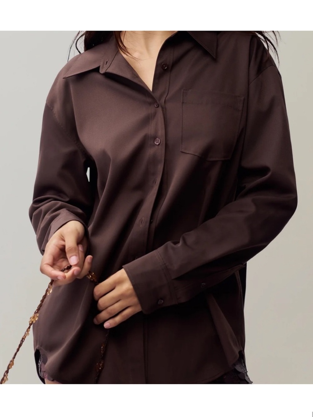Danielle guizio brown button up